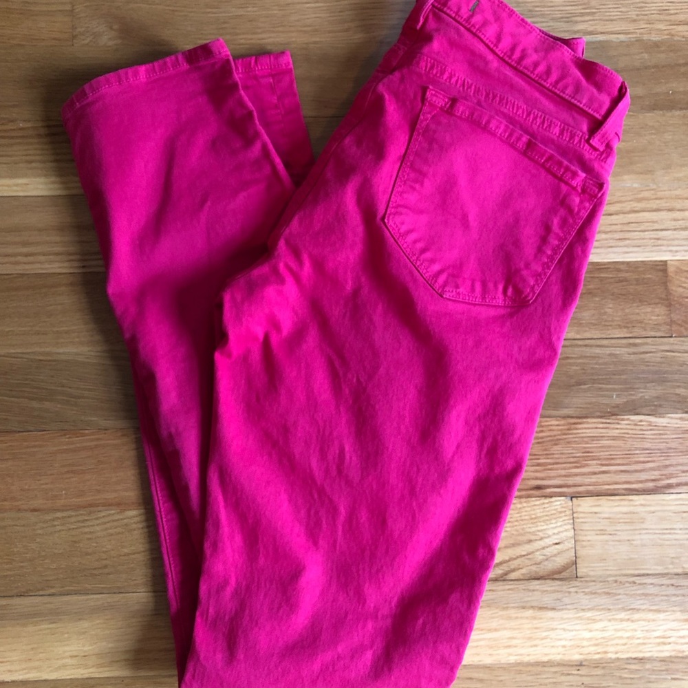 J Brand Skinny Leg Jeans in Shock Pink - Picture 5 of 7